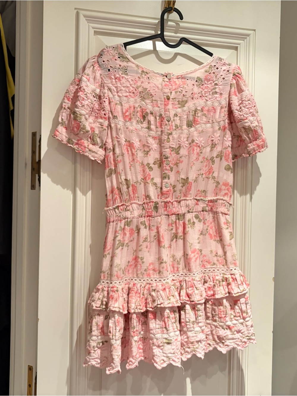 LoveShackFancy Pink Floral Mini Dress - Picture 6 of 6